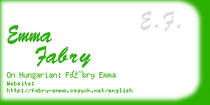 emma fabry business card